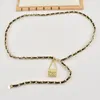 أحزمة معدنية ذهبية للنساء الخصر الإكسسوارات المصغرة فستان جينز ketting riem حزام فاخر مصمم خصر رفيع