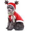 Odzież dla psów Odzież świąteczna Zimowa bluza z kapturem Xmas Pet Outfit Kot Puppy Yorkshire Kostium Mały pudel Pomorski płaszcz