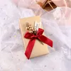 Geschenkverpakking 10 stuks Zoete Gouden Handdoos Europese Strik Dozen Snoep Verpakking Zak Papier Bruiloft