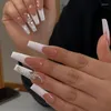 False Nails 24pcs 귀여운 고양이 디자인 만화 마감 아크릴 팁 아몬드 재사용 가능한 네일 키트 접착제