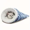 Tunnel chat grotte sac chien nid hiver chaud fermé chat lit fournitures pour animaux de compagnie confortable chat nid coussin chat sac de couchage