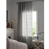 Cortina japonesa de algodón y lino a cuadros para ventana, cenefa semisombreada para la sala de estar de lujo, tul