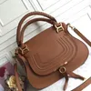 Marcie Small Double Carry Bag Saddle Stitches Grained Leather Fashion Luxurys Designer Woman Shoulder Bags Tote Oblique Crossbody