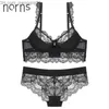 BH Set Norns kvinnor Tunna sexiga spets bralette set underkläder push up underkläder femme sexig bh och spets plus size underkläder set LJ201211 Z230711