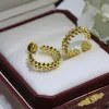 高級デザイナー女性クラッシュシリーズEarringAU750 STUD 18 K GILDED STUDクラシックチャームイヤリングギフト2023