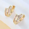 Womens Huggie Earings Hoop High quality Clip on gold Plateed Earring Cool korean Style Ear ring with Fashion Women