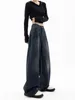 Vintage Women Wide Leg Jeans Harajuku Baggy Denim Trousers Oversized Grunge Streetwear Y2k Autumn Pants Korean