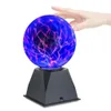 Bâtons Lumineux LED Magique Plasma Boule De Verre Lampe De Bureau Lumière Tactile Sensible Au Son Sphère Foudre Décor À La Maison Science Veilleuse Chambre D'enfant Décoration 230710