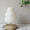 Decorative Objects Figurines Japanese Wabi sabi Tripod Floor Lamp Bedroom Bedside Living Dining Room Study Loft Decor Desk Light White Rice Paper Table 230710