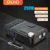 Jump Starter Inverter Car Power 12V 24V to 220V200W Pure Sine Wave Converter3 AC Socket 6 USB QC30 PD Quick Charge Current inverter HKD230710