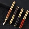 Fountain Pens Mini Pocket Wood Pen Metal Business Office 05mm Portable Ink Supplies School Writing Gift Stationery 230707