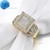 JASEN JEWELRY Dernières créations Bijoux Hip Hop Bague en argent plaqué or ou classique Zircon 925 Bague de mariage en argent sterling pour hommes