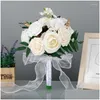 Fleurs décoratives couronnes mariage bouquet de mariée demoiselle d'honneur pour la fête de fiançailles livraison directe maison jardin fournitures de fête Dhsqh