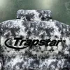 Erkekler Down Parkas Trapstar Lüks Tasarımcı Tasarım Hiperdrive Puffer Ceket-Tie Boya Siyah/Gri Fermuar Ceket AB boyutu