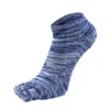 Chaussettes pour hommes 5 paires / lot Coton Toe Five Finger Compression Crew No Show Athletic Cheville Pour Running Sox