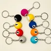 Keychains Creative Simulate Billiards Keyring Ornament Cute Round Balls Anti-lost Keychain Pendant For Motorcycle Car Bag Decors
