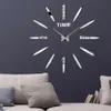 Wandklokken 3D Wandklok Spiegel Muurstickers Creatieve DIY Wandklokken Modern Design Mute Quartz Naald Horloge reloj de pared Home Decor 230710