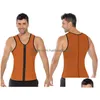 Waist Tummy Shaper S3Xl 10Pcs Men Man Slimming Belt Belly Vest Abdomen Corset Neopren Sweat Trainer Male Drop Delivery Health Beau Dht5H