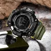 Smael Mens Watch Army Army Led Led Digital Sport смотрит на модные повседневные водонепроницаемые секундомеры для мужских многофункциональных часов