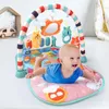 Rattles Mobiles QWZ Baby Rattles Play Mat Educational Puzzle Carpet With Piano Keyboard Lullaby Music Kids Gym Crawling Activity Rug Toys 230707