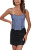 Canotte da donna Camis Donna Sexy Halter Neck Bustier Senza spalline Y2K Backless Tie Up Summer Slim Fit canotte cami Clubwear 230710