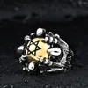 Cluster Rings Drop Man's Stainless Steel Copper Hexagram Ring Fashion Men's Exclusive Sale Punk