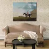 Koń płótno Gimcrack z Johnem Prattem na Newmarket Heath George Stubbs malarstwo klasyczny krajobraz ręcznie robione dekoracje do domu