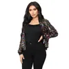 Vestes pour femmes Printemps Femmes Bomber Gradient Couleur Paillettes Baseball Veste Perlé Brodé Paillettes Zipper Manteau Stage Show Danse Outwear