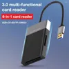 W 1 wielu czytnik kart pamięci ABS powłoka ze stopu aluminium przewód pvc USB 3.0 2-portowy HUB szybki Adapter do XQD CF SD TF