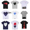 New 23ss Fashion brand Mens Play t Shirt Designer Commes Casual Women Shirts Garcons fashion brand Cotton Embroidery T-shirt da uomo da donna