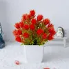 Decorative Flowers Fashion Potted Grass Simulated Artificial Green Plant Anti-Fade No Trimming Bonsai Ornaments