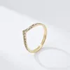 Eheringe, 2 mm dünn, V-Form, Pave CZ, stapelbarer Ring, Edelstahlband für Frauen und Mädchen, Größe 5 10 230710