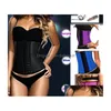 Bel karın şekillendirici 4 renk Kadınlar Lateks Kauçuk Eğitim Cincher Underbust Corse Vücut Shapewear Slimming Kemer S3XL Damla Teslimat H DHXOU