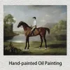 Le marquis de Rockinghams gommage réaliste à la main toile Art George Stubbs peinture chevaux moderne chambre décor