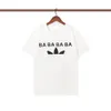 Wszystkie rodzaje T-shirtów T shirt designerskie męskie T-shirty czarno-białe pary stoją na ulicy letnia koszulka rozmiar S-S-XXXL BABABA19