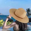 Berets Sun Hat Sweat Absorbing Band Breathable Protection Wide Brim Lady Travel Straw Costume Accessories