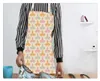 Kitchen Apron Floral Aprons Leaves Pattern Kitchen Apron for Women Cotton Linen Household Cleaning Home Cooking Aprons R230710