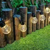 Trädgårdsdekorationer LED Solar Light Outdoor Garland Street G50 Bulb String Light Som Juldekoration Lampa För Trädgård Inomhus Semesterbelysning 230710