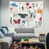 Halmiler duvar goblen sanat odası dekorasyon estetik dekor kelebek kumaş tapisserie asılı battaniye