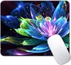 Purple Crystal Lotus Rectangle Mouse Pad for Office Computers Laptop PC Women Designs Waterproof Non-Slip Rubber Base Mousepad