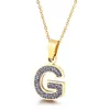 Pendentif Colliers Étincelant Strass Initial A-Z Lettre Collier Pour Femmes Alphabet En Acier Inoxydable Ras Du Cou Chaînes Bijoux Cadeau D'anniversaire