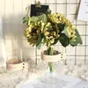 Fleurs décoratives tournesol Simulation Bouquet décoration de la maison ornements en soie artificielle mariage tenant fleur plante mur faux