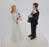 Fournitures de fête Faveur de mariage et décoration - Le look de l'amour mariée marié Couple Figurine Cake Topper