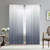 Curtain 2Pcs/Pack Design Tulle Window Gradium-changing Door Curtains Home Divided Valance Classic Decorative