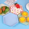 Plates Wheat Straw Creative Hexagonal Dishes Fruit Barbecue Dinner Plate