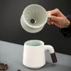 Coffee Filters 1 4 People Hand brewed Filter Cup Drip type Threaded Ceramic Sharing Pot Household Anti scald Handle Utensils 230710