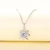 Pendant Necklaces Sunflower Clavicle Necklace For Women Gold Color Chain Small Daisy Pearl Collar Zircon Jewelry Gift