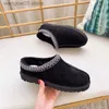 Tazz Tasman Terlik Kestane Kürk Slaytlar Koyun Dinini Disquee Koyun Derisi Klasik Katırlar Kadınlar Ultra Mini Platform Önyükleme Slip-On Ayakkabılar Süet Ren Geyiği Antilop Kahverengi T230710