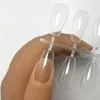 False Nails 240pcs 추가 짧은 XS 스틸레토 네일 팁 확장 소프트 젤 전체 커버 가짜 PMMA 울트라 얇은 손가락에 손톱에 누릅니다.