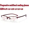 Sunglasses Progressive Multifocal Reading Glasses For Business Men High Quality Ultralight 1.0 1.5 1.75 2.0 2.5 3 3.5 4